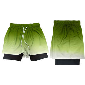 Shorts de sport en tissu mesh pour hommes, décontractés, pour la musculation, le fitness et l'entraînement - Product Image 1