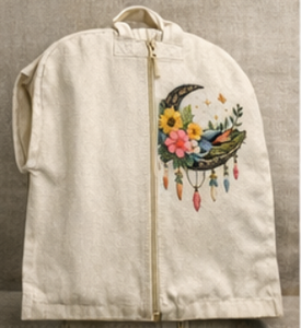 Housse à vêtements en coton, toile de mousseline, personnalisée, pour un seul manteau, avec broderie, porte-costume bio, avec logo, haute qualité, pliable - Product Image 5