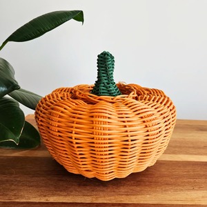 Panier en rotin en forme de citrouille de haute qualité, écologique, pour la décoration d'Halloween, fabriqué au Vietnam, vente en gros - Product Image 4