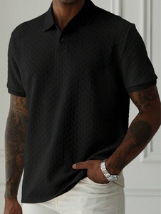 Camiseta Casual Antiarrugas de Alta Calidad para Hombre, Manga Corta, Tejido de Punto Sólido, 100% Algodón, Personalizable con Impresión Digital - Product Image 6