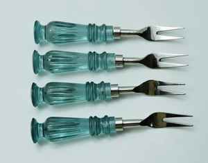 Tenedor de acero inoxidable de lujo personalizado con mango de resina epoxi para bodas, eventos, restaurantes, juego de accesorios de cocina elegantes hechos a mano. - Product Image 4