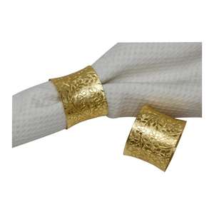 Juego de Anillos para Servilletas de Aluminio Dorado, Modernos y de Lujo, al por Mayor, Decorativos para Bodas, Estilo Semicircular de Metal, 4.5cm - Product Image 4