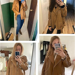 Chaqueta de Cuero para Mujer, Diseño Sencillo y Ajustado, Personalizable, Ropa Casual para Venta al Por Mayor - Product Image 6