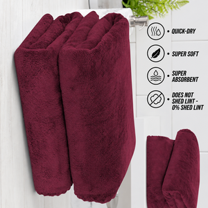 Luxury Style Soft Microfiber Woven Bath <b>Towels</b> Thick Plush Super Absorbent Quick Dry <b>Shower</b> Bathroom for Travel - Product Image 6