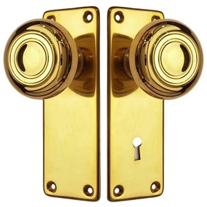 Modern Oval Solid <b>Brass</b> <b>Door</b> <b>Knob</b> with Back Plate Beaded Edge Dummy Design Furniture Durable Hardware Passage Privacy <b>knob</b> - Product Image 5