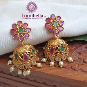 Fashion Earrings Pearl Jhumkas - Product Image 1
