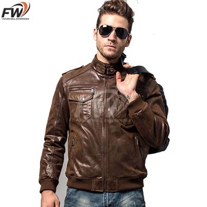 Chaqueta de cuero para hombre, estilo moderno, ligera, OEM, bajo MOQ, en venta, para uso casual, chaqueta de cuero personalizada para adultos - Product Image 3