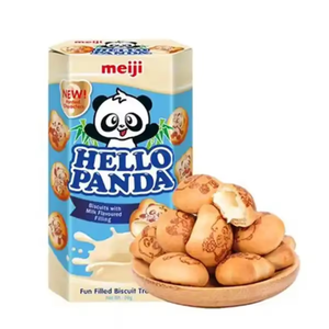 Galletas de Leche Hello Panda 40g, Galletas Crujientes con Relleno de Té, Sabor Dulce, Empaque en Caja - Product Image 1