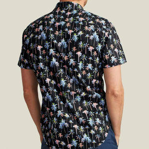 เสื้อเชิ้ตฮาวายผ้าฝ้ายขายส่ง พิมพ์ลายตามสั่ง แขนสั้น เสื้อลำลองผู้ชายสำหรับฤดูร้อน - Product Image 3
