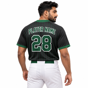 Maillot de baseball unisexe pour adulte, manches courtes, boutonné sur le devant, 100% polyester respirant, uniformes d'équipe, nom personnalisé, taille plus, imprimé - Product Image 4