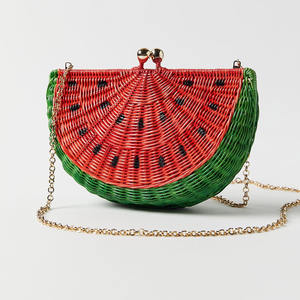 กระเป๋าหวายรูปสตรอว์เบอร์รี่สีแดงชมพูราคาถูกที่สุดสำหรับเด็ก ของขวัญน่ารัก กระเป๋าถือรูปผลไม้สำหรับเด็ก - Product Image 4