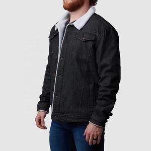 Veste en jean rétro délavée pour homme, doublure polaire personnalisée OEM, manteau en jean d'hiver haut de gamme, intérieur thermique doux - Product Image 5