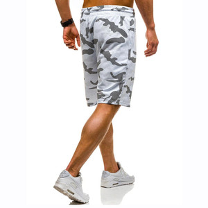 Pantalones Cortos de Mezclilla para Hombre, Estilo Casual, Cintura Elástica Media, Tela Oxford, Diseño Camuflado, con Logotipo Personalizado y Efecto Desgastado - Product Image 2