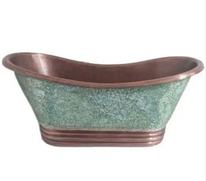 Bañera Ovalada Independiente de Cobre con Patas de Gato, Acabado Antiguo, Bañera Metálica para Adultos, para Baño en Casa - Product Image 3