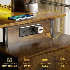 Rustic Brown <b>Computer</b> <b>Desk</b> for Office or Study Writing <b>Desk</b> with Stylish Rustic Brown Finish - Product Image 2