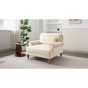 Silla de sala de estar de lujo de gran tamaño, reposabrazos circulares elegantes, soporte Lumbar ergonómico, columna romana Vintage, mejora de piernas - Product Image 5