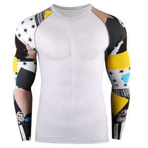 เสื้อรัดกล้ามเนื้อผู้ชายคุณภาพพรีเมียมแบบขายส่ง สกรีนโลโก้ได้ตามต้องการ เสื้อรัดกล้ามเนื้อแขนยาวสำหรับออกกำลังกาย - Product Image 1