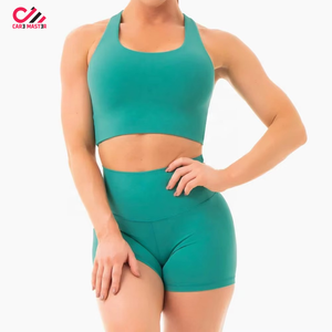 Hot Selling Private Label Peach Hip Lace <b>Tie</b> <b>Dye</b> Yoga Short <b>Set</b> for Women Skinny Fit Casual Quick Drying Active Women Short <b>Set</b> - Product Image 2