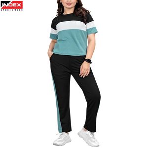 Ensemble t-shirt et pantalon confortable pour femmes, vêtements de sport, tissu extensible, tenue de sport élégante pour la course à pied, le yoga et l'entraînement - Product Image 1
