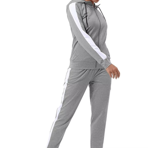 Conjunto Deportivo de Forro Polar Transpirable de Poliéster/Algodón con Estampado Sólido para Verano, Cuello Alto, Cintura Elástica, Logotipo Frontal, 2 en 1 - Product Image 2
