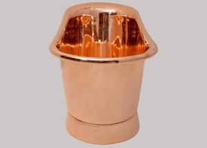 Baignoire en cuivre artisanale pour une décoration intérieure rustique et contemporaine, design de baignoire autoportante en cuivre de luxe pour spa - Product Image 2