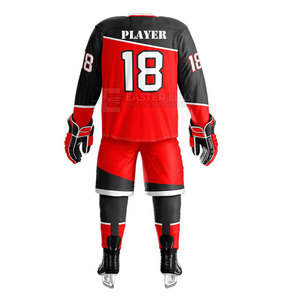 Uniforme de hockey sobre hielo de alta calidad con logotipo, nombre y número personalizados para equipos escolares y profesionales - Product Image 5
