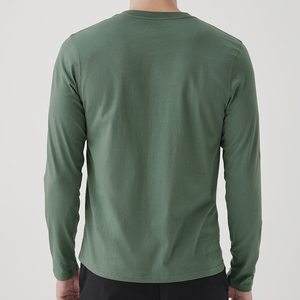 Men's Long Sleeve <b>Henley</b> <b>Shirt</b> Button Up Collar Solid Color Knitted Cotton Casual Pullover Regular Fit Autumn Wear - Product Image 2