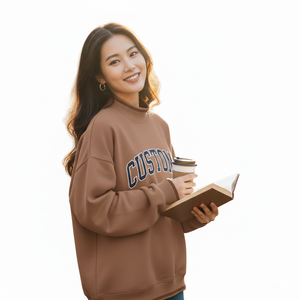 เสื้อไหมพรมคอเต่าสีเขียวมะกอกสำหรับผู้หญิง พิมพ์ลายตัวอักษรตามสั่ง ผ้าฝ้ายถัก ใส่สบายในฤดูใบไม้ร่วง แขนยาว ระบายอากาศได้ดี ดีไซน์คอเต่า - Product Image 4