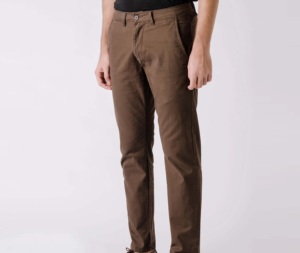 Pantalones Chinos de Hombre a la Moda, Corte Slim Fit, Rectos, Cómodos, Casuales, 100% Algodón, Color Marrón, Transpirables - Product Image 6