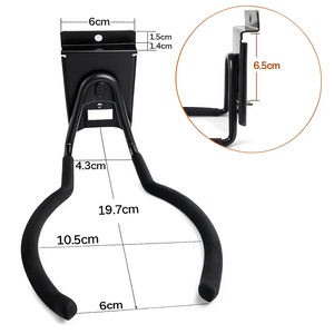 Multifunction Drill-Installed <b>Hooks</b> and Rails Utility Hanger for <b>Tools</b> Equipment Storage Organizer Black Color GAPGAR004 - Product Image 6