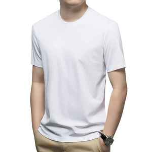 Camiseta de Verano para Hombre, Corte Ajustado, Manga Corta, Transpirable y de Secado Rápido, Cuello Redondo, 100% Algodón, Stock al por Mayor - Product Image 1