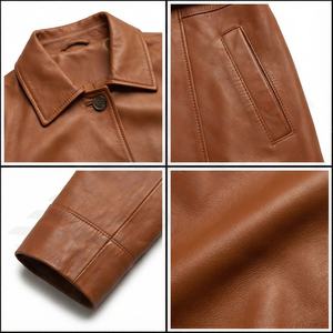 Nuevo estilo, abrigos largos de cuero de alta calidad para mujer, talla grande, MOQ bajo, chaqueta de cuero personalizada de punto transpirable - Product Image 4