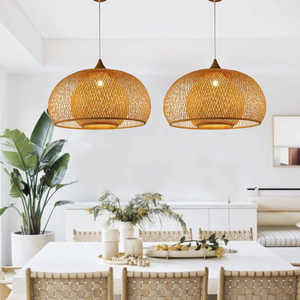 Wholesale Natural Bamboo Lampshade Eco-Friendly Woven Pendant <b>Light</b> Soft Glow Ceiling Lamp <b>Cover</b> for Home Decor Made in Vietnam - Product Image 1
