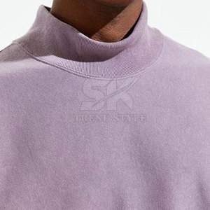 Custom Printed Logo Custom Size Sweatshirts For <b>Men</b> Pakistan Manufacture Wholesale <b>Turtle</b> <b>Neck</b> Plain Sweatshirts - Product Image 4