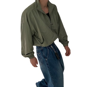 เสื้อแจ็คเก็ตกันลมผู้ชายเสื้อกันลมมีซิปกระเป๋าซิปรูดแบบสั้นสำหรับฤดูหนาว - Product Image 2