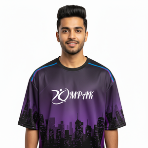 Camiseta de sublimación extragrande de moda premium para hombre, estilo casual y urbano de corte holgado. - Product Image 1