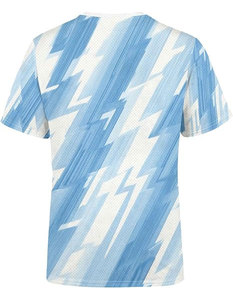 Maillot de football sublimé de haute qualité pour homme, bleu et blanc, imprimé drapeau, col rond, manches courtes, respirant, en maille, vêtement de sport pour adulte - Product Image 5
