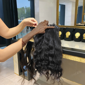 Tejido de cabello crudo sin procesar de La India Buena retroalimentación Remy Tejido de cabello Remy natural indio. Mejores tamaños Buen extremo grueso. - Product Image 1