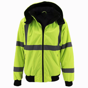 Winter Workwear <b>Hi</b> <b>Vis</b> Safety Softshell Jacket <b>Hi</b>-<b>Vis</b> Highly reflective Security wear Safety Softshell Jacket - Product Image 1