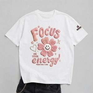 T-shirt imprimé pour femme, coupe oversize, motif graphique, manches courtes, style streetwear décontracté, en mélange de coton doux, vêtement tendance - Product Image 3