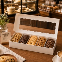 Boîtes à biscuits personnalisées de luxe écologiques en carton blanc pour l'emballage de produits de boulangerie