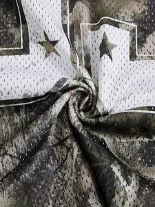 Maillot de football américain personnalisé surdimensionné coupe ample en maille pour hommes et femmes avec imprimé graphique vintage et motif logo - Product Image 5