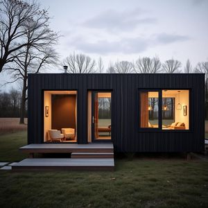 Casa Prefabricada Moderna Tipo ADU: Casa Contenedor de Bajo Costo con Dormitorio y Oficina, Casa Móvil Lista para Enviar con Baño y Cocina - Product Image 3