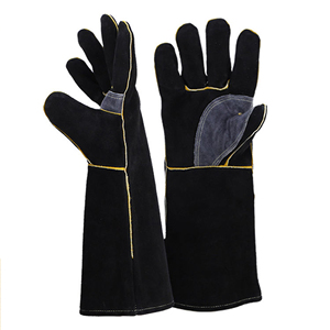Guantes de Seguridad Resistentes al Calor y al Fuego para Horno, Parrilla, Chimenea, Soldadura, Manipulación de Materiales - Material de Cuero - Product Image 1