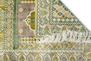 Dark Gold Viscose Modern Home <b>Prayer</b> Rug Luxury Muslim <b>Prayer</b> <b>Mat</b> High Pile Elegant for Daily Worship Eid Gift Sale - Product Image 2