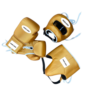 Ensemble de boxe professionnel personnalisé avec logo, de haute qualité, en cuir de vache véritable, pour adultes, kit de boxe de combat professionnel Winning - Product Image 1
