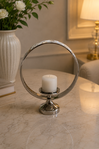 Candelabro Moderno de Plata de Lujo para una Decoración Elegante del Hogar, Portavelas Premium de Madreperla para Decoración de Sala de Estar - Product Image 6
