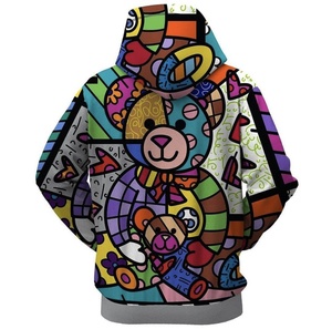 Sudadera con capucha unisex, ropa de calle con logo sublimado, grafiti, fluorescente, HIPHOP, 100% poliéster - Product Image 2