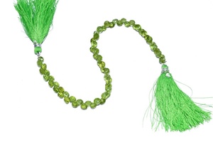 Cuentas de Briolette con forma de cebolla facetada de peridoto Natural 100%, cuentas facetadas de piedra para la fabricación de joyas - Product Image 6