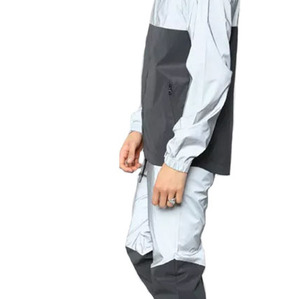 Conjunto de Chaqueta Cortavientos Ligera con Capucha y Cierre para Hombre y Pantalones, Traje Deportivo de Dos Piezas - Product Image 3
